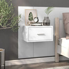 Wall-mounted bedside cabinet white Nexellus