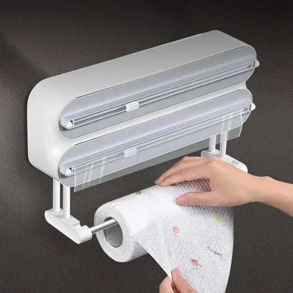 Wall-mounted plastic film cutter adjustable baking tin paper cutter Nexellus