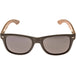 Walnut wood classic style sunglasses with black polarized