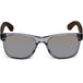 Walnut wood classic style sunglasses with semi-transparent