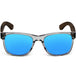 Walnut wood classic style sunglasses with semi-transparent