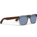 Walnut wood classic style sunglasses with semi-transparent