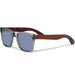 Walnut wood classic style sunglasses with semi-transparent