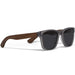 Walnut wood classic style sunglasses with semi-transparent