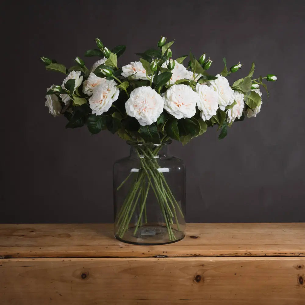 White garden rose spray - Single Stem Flowers