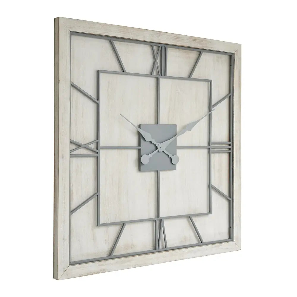 Williston white square large wall clock - Wall Clocks