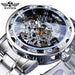 Winner golden watches classic rhinestone clock roman analog male Nexellus