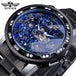 Winner golden watches classic rhinestone clock roman analog male Nexellus