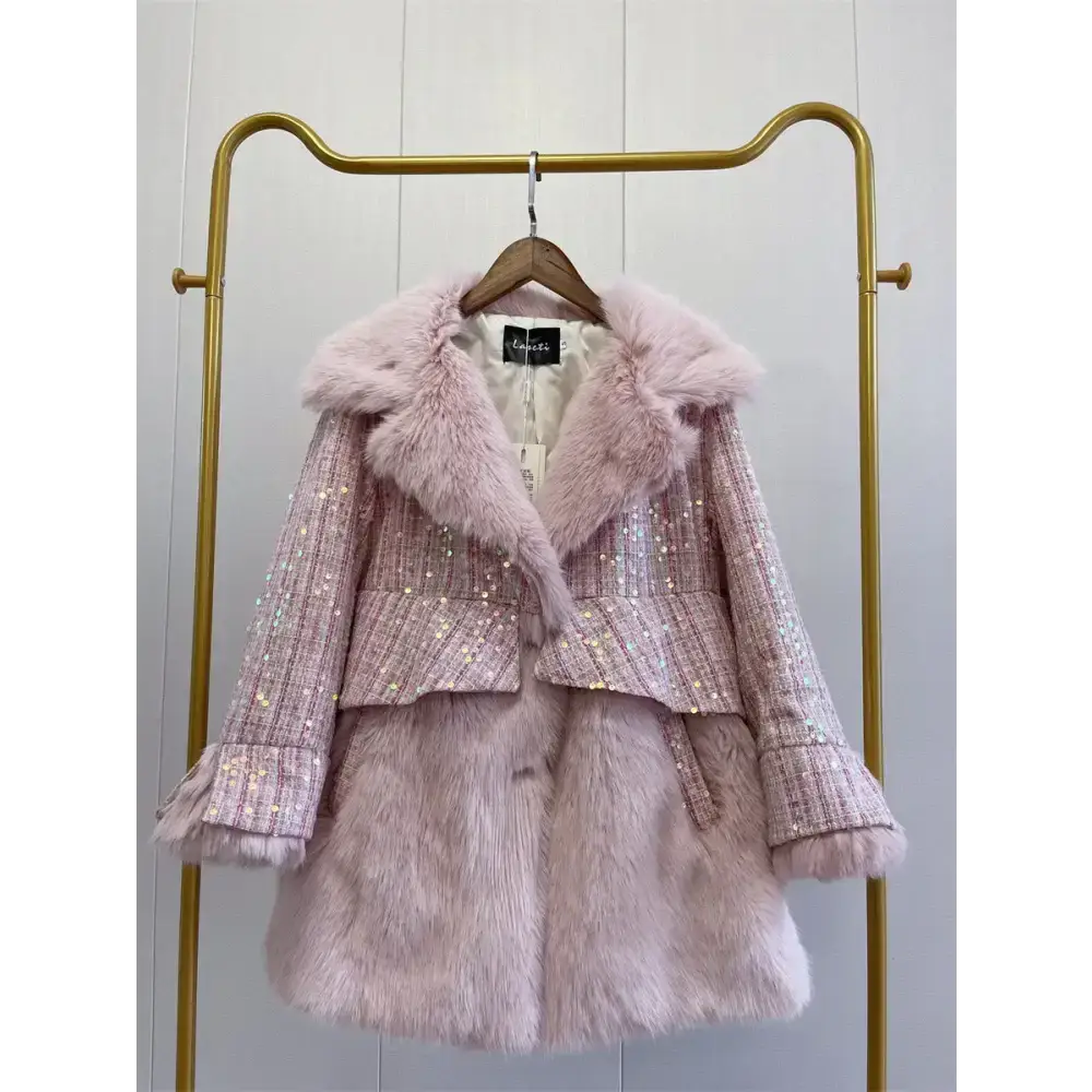 Winter fluffy faux fur coat warm women's fur jacket Nexellus