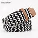 Women belt striped elastic men belt casual fashion jeans dress pin Nexellus