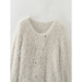 Women buckled mohair sweater long sleeve female top Nexellus