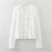 Women buckled mohair sweater long sleeve female top Nexellus