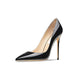 Women Leather Sheepskin Black High-Heeled Shoes Nexellus