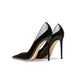 Women Leather Sheepskin Black High-Heeled Shoes Nexellus