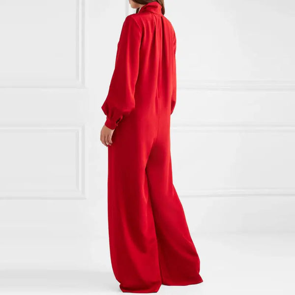 Women Loose Wide Leg Long Sleeve Jumpsuit Nexellus