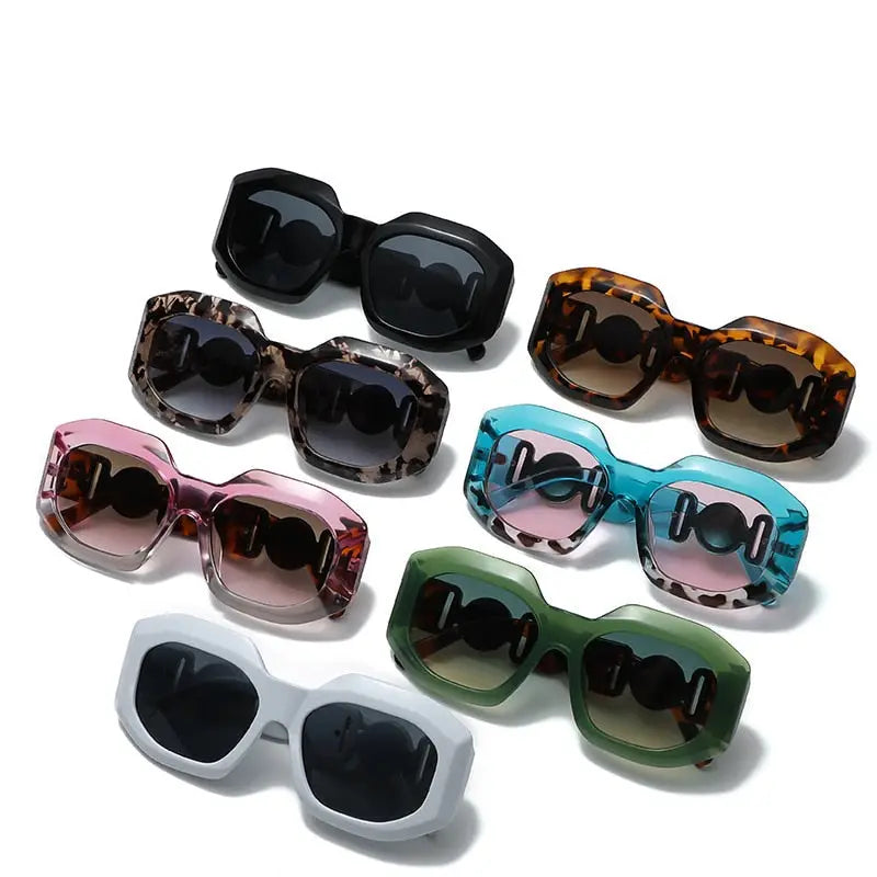 Women & Men Square Sunglasses Classic Small Rectangle Sunglasses Nexellus