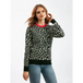 Women oversized sweater female leopard jacquard fashion wool blends Nexellus