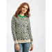 Women oversized sweater female leopard jacquard fashion wool blends Nexellus