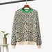 Women oversized sweater female leopard jacquard fashion wool blends Nexellus