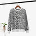 Women oversized sweater female leopard jacquard fashion wool blends Nexellus