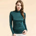 Women real silk turtleneck long sleeve bottom shirt Nexellus