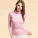 Women real silk turtleneck long sleeve bottom shirt Nexellus