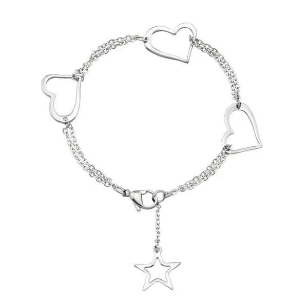 Women Steel Heart Bracelet - Nexellus