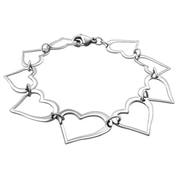 Women Steel Heart Bracelet - Nexellus