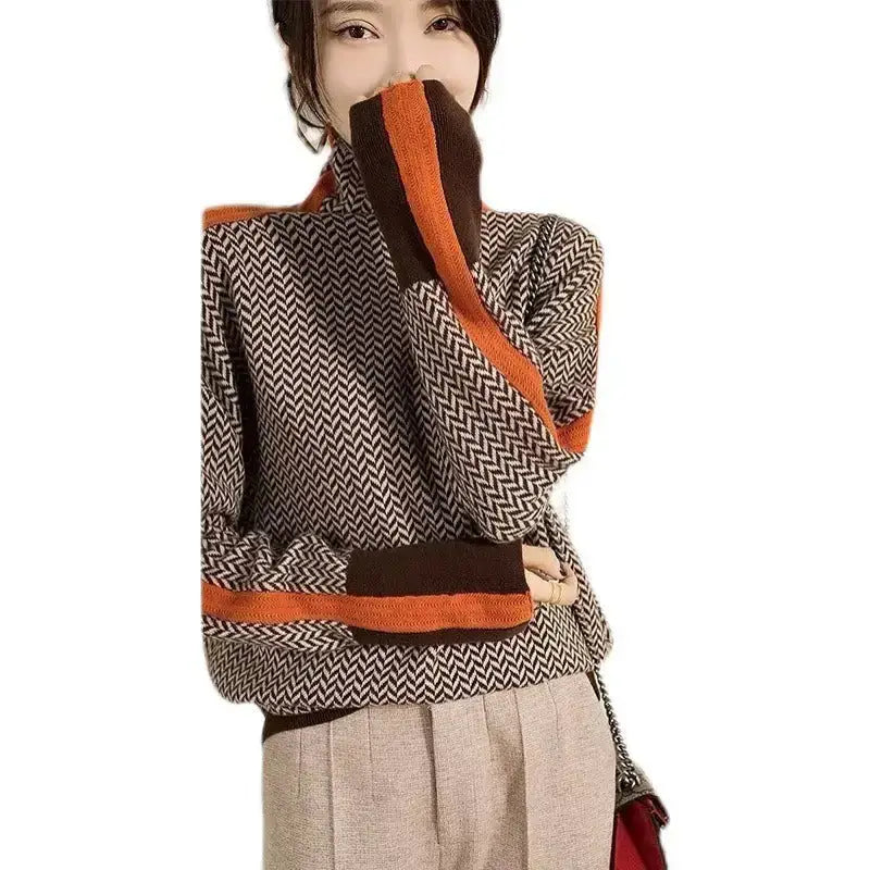 Women sweater knitted turtleneck new warm stylish sweaters ladies girl Nexellus