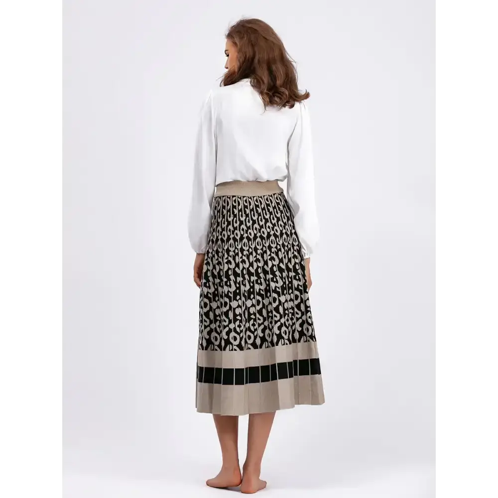 Women sweater skirt elegant long maxi warm skirt fashion thick midi Nexellus