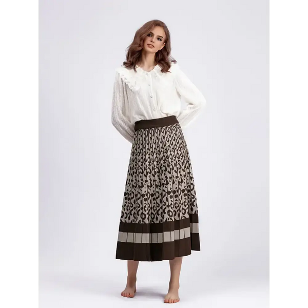 Women sweater skirt elegant long maxi warm skirt fashion thick midi Nexellus