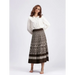 Women sweater skirt elegant long maxi warm skirt fashion thick midi Nexellus