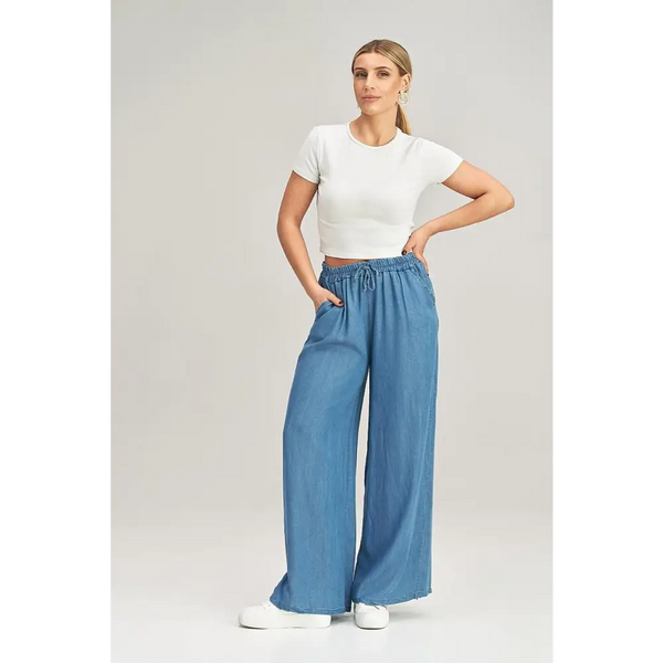 Women trousers figl - blue / one-size-fits-all