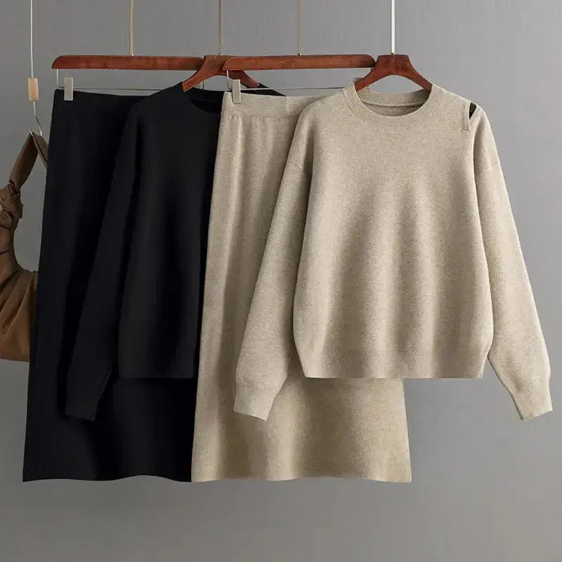 Women two piece outfit sweater & skirt Nexellus