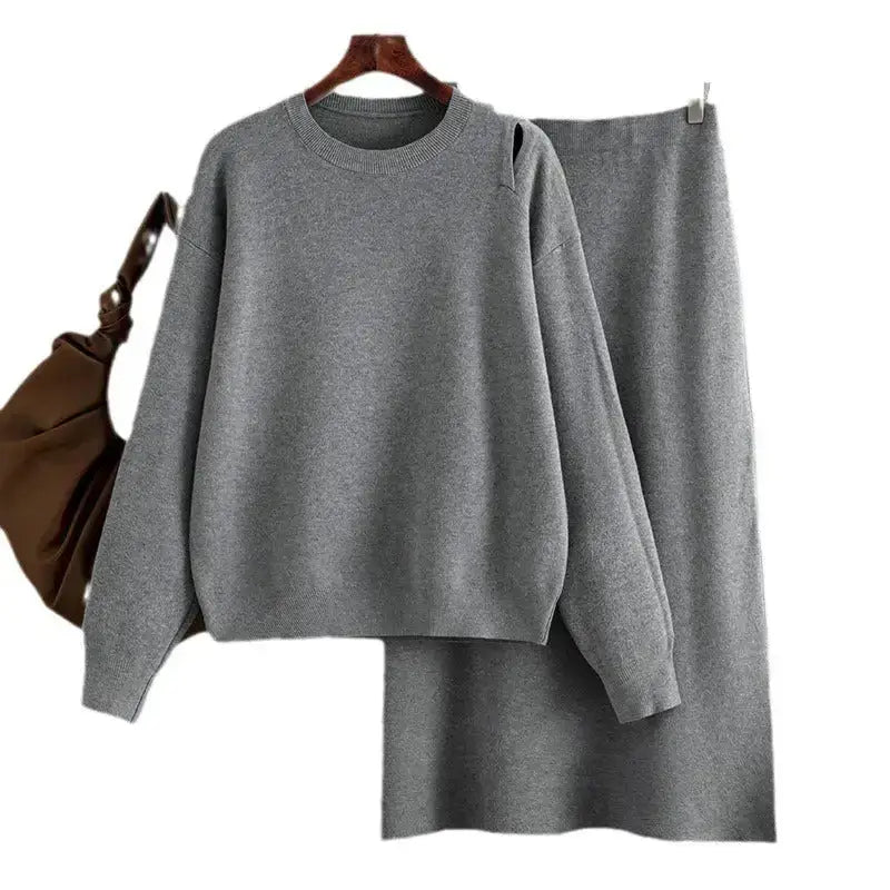 Women two piece outfit sweater & skirt Nexellus