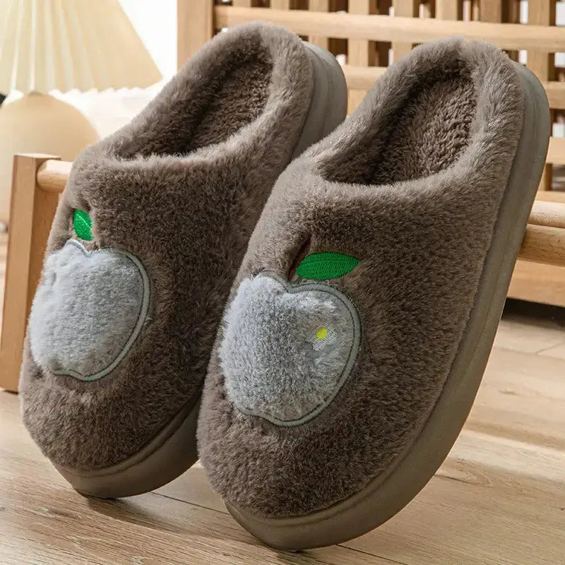 Women winter cotton slippers with heel can be worn outside to keep Nexellus