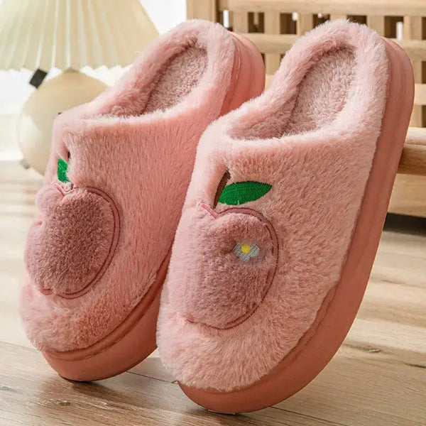 Women winter cotton slippers with heel can be worn outside to keep Nexellus