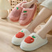 Women winter cotton slippers with heel can be worn outside to keep Nexellus