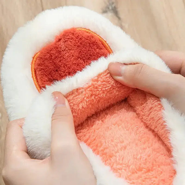 Women winter cotton slippers with heel can be worn outside to keep Nexellus