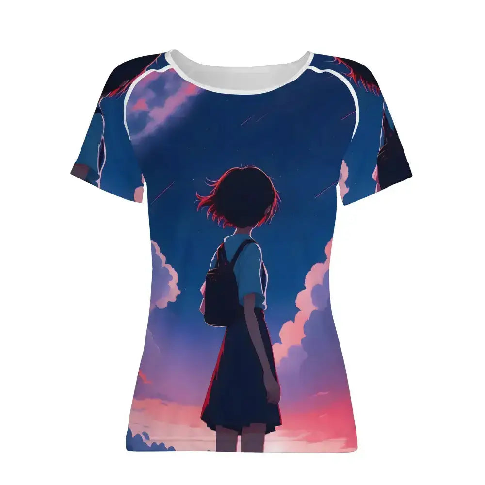 Womens anime fan girl t shirt Nexellus