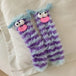 Women’s cartoon jacquard casual socks - Purple / FREESIZE -