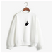 Women's Casual Love Gesture Crewneck Sweatshirt Ulzzang Sudadera Nexellus