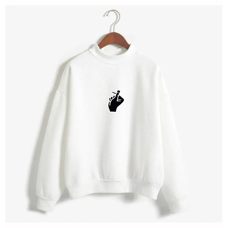 Women's Casual Love Gesture Crewneck Sweatshirt Ulzzang Sudadera Nexellus