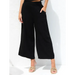 Women's casual sleeveless button-down vest cropped wide-leg pants Nexellus