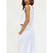 Women's casual sleeveless button-down vest cropped wide-leg pants Nexellus