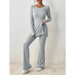 Women's casual slim side slit knitted two-piece set Nexellus