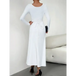 Women's fashion casual elegant waisted long sleeve dress Nexellus