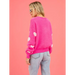 Women's heart valentine's day round neck pullover sweater Nexellus