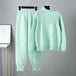 Women's Knit Sweater Tracksuit Fashion Loose Pant Set for Thick Warm Casual Wear Nexellus