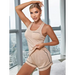 Women's knitted comfortable casual vest short pajamas two-piece set Nexellus